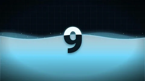 Frostbite 15 Second Countdown - Liquid Wave Ice Transition Timer Stock Footage 341802031