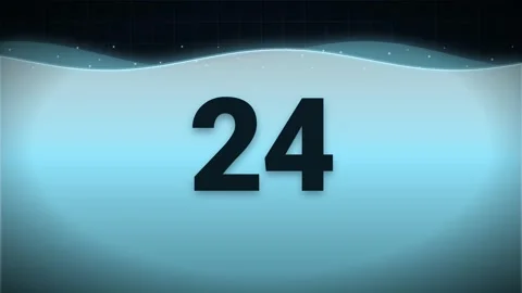 Frostbite 30 Second Countdown - Liquid Wave Ice Transition Timer Stock Footage 341802034
