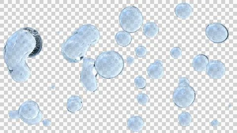 Frosted Bubbles Float On Transparent Background Stock Illustration