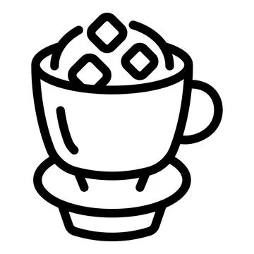 Frosted coffee icon outline vector. Drink latte Stock-Illustration