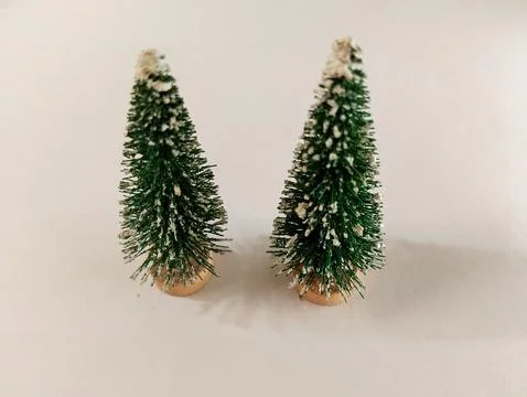 Frosted Forest: A Mini Christmas Tree for Holiday Cheer Stock Photos