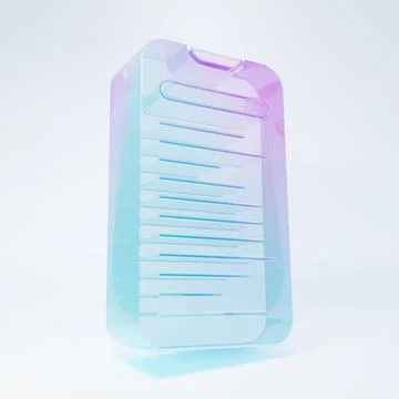 Frosted glass Computer api interface icon isolated on white background. App.. Stockillustratie