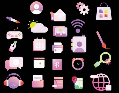 Frosted Glass Computer Icons Stock Illustration