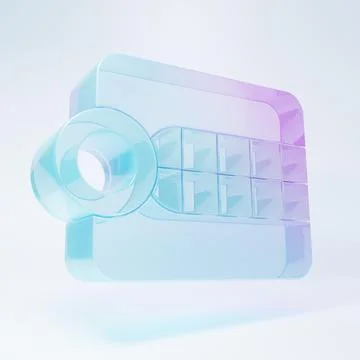 Frosted glass Dentures model icon isolated on white background. Dental conc.. Stock Illustration