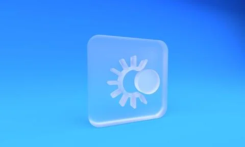 Frosted glass Eclipse of the sun icon isolated on blue background. Total so.. Stock Illustration