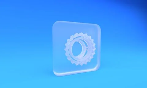 Frosted glass Eclipse of the sun icon isolated on blue background. Total so.. Stock Illustration