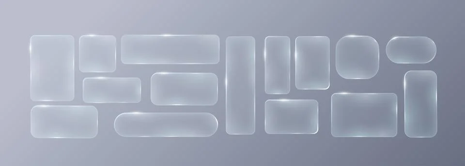 Frosted Glass Elements on Soft Gradient Background 스톡 일러스트