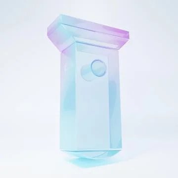 Frosted glass Flashlight icon isolated on white background. Minimalism conc.. Stock Illustration