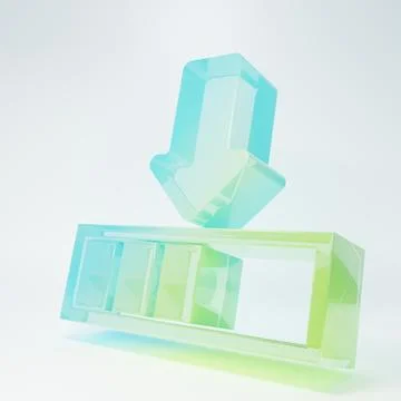 Frosted glass Loading icon isolated on white background. Download in progre.. Stock Illustration