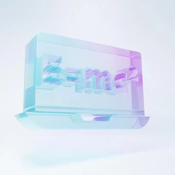 Frosted glass Math system of equation solution on laptop icon isolated on w.. Illustrazione stock