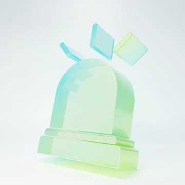 Frosted glass Motion sensor icon isolated on white background. Minimalism c.. イラスト素材