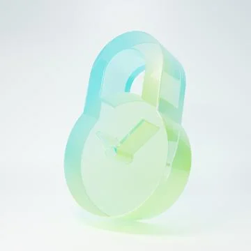 Frosted glass Padlock with clock icon isolated on white background. Time co.. Stock Illustration
