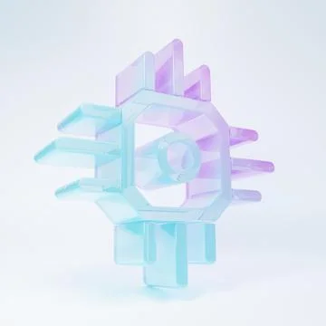 Frosted glass Processor icon isolated on white background. CPU, central pro.. 스톡 일러스트