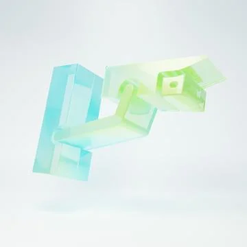 Frosted glass Security camera icon isolated on white background. Minimalism.. Illustrazione stock