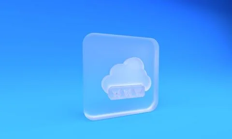 Frosted glass Software, web development, programming concept icon isolated .. Stock Illustration