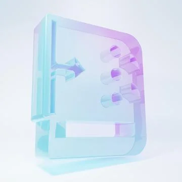 Frosted glass Sound mixer controller icon isolated on white background. Dj .. Stock Illustration