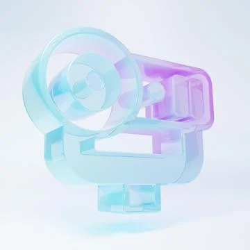 Frosted glass Web camera icon isolated on white background. Chat camera. We.. Stock Illustration