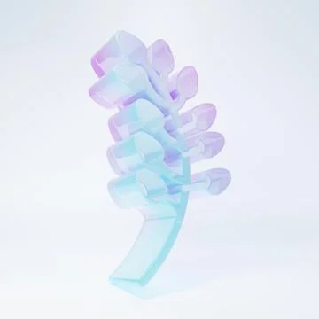 Frosted glass Willow leaf icon isolated on white background. Minimalism con.. Stock Illustration