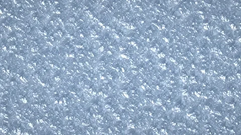 Frosted ice crystal texture background in soft blue. 4K Video stock 343244323