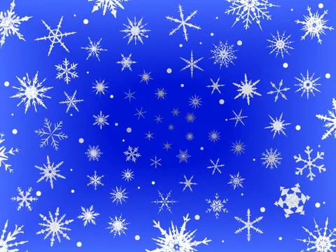 Frosted Snow Border -  Blue Stock-Illustration