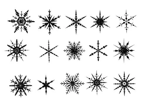 Frosted Snowflake Elements  Stock-Illustration