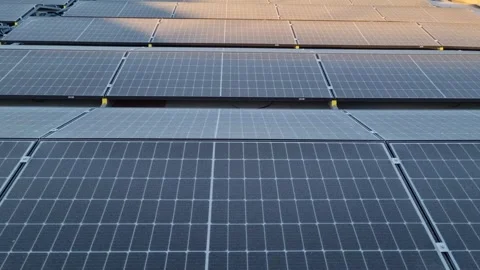 Frosted solar battery panel for ecological power generation during winter season Video stock 265799323