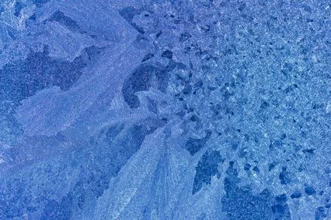 Frosted window abstract texture background with blue colorization Stock Photos