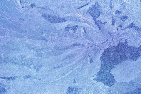 Frosted window abstract texture background with blue colorization Stock Photos