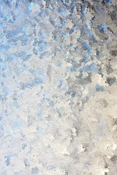 Frosted winter window glass background Stock Photos