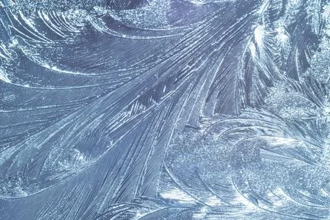 Frosted winter window Stock Photos
