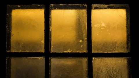 Frosting and De-thawing Window During Blizzard, Evening-Day Timelapse Stock Footage 89892222