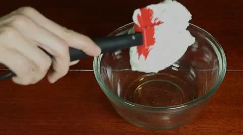 Frosting Coloring Stock Footage 22343068