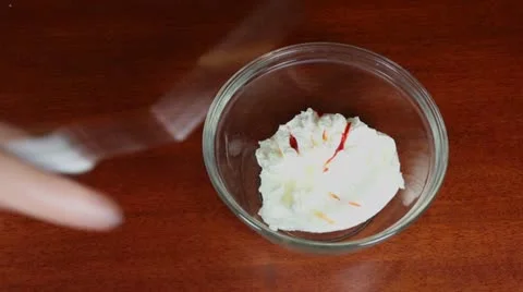 Frosting Coloring Stock Footage 22343082