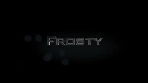 Frosty 3D title metal text on black alpha channel background Stock Footage 255894748