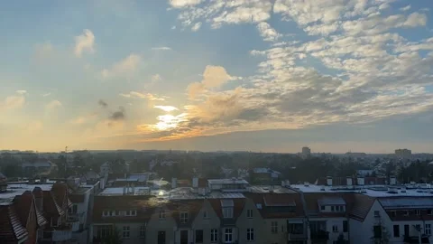 Frosty cloudy sky in Poland Stock Footage 165989744