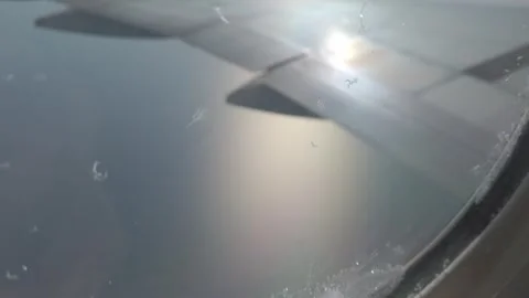Frosty flight window Video stock 279682324