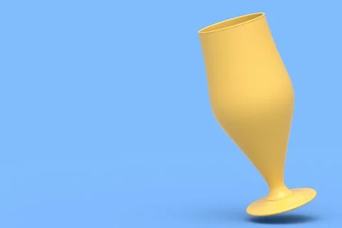 Frosty glass of fresh draft beer isolated on a blue monochrome background. Stock Illustration