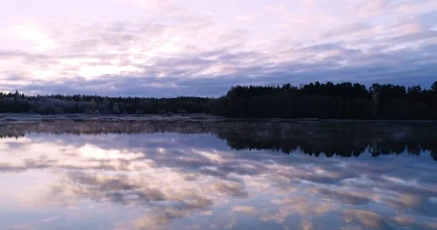 Frosty lake Stock Footage 91984289
