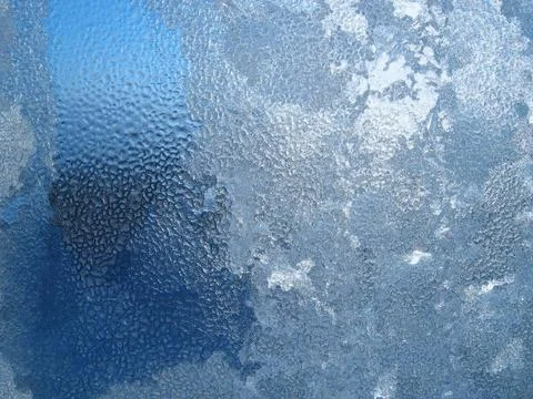 Frosty natural pattern Ice pattern on winter window Copyright: xZoonar.com... Foto stock