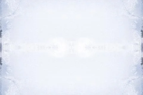 Frosty natural pattern on winter window, glass and Painting effect. Stock Illustration