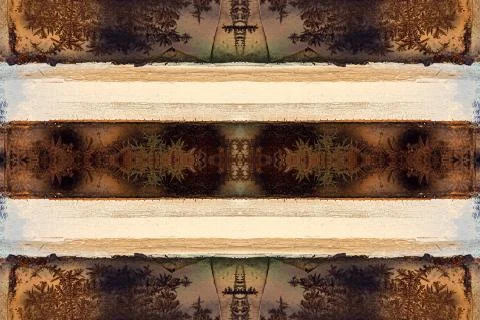 Frosty natural pattern on winter window, glass and Painting effect. Stock Illustration