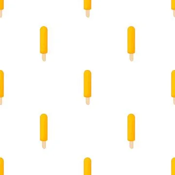 Frosty orange fruit popsicle pattern seamless vector Stock Illustration