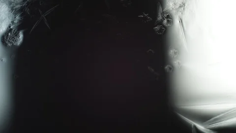 Frosty pattern on dark glass Stock Footage 105240005