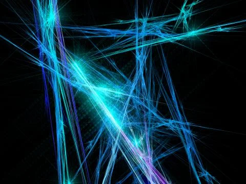 Frosty pattern in the form of laser rays abstract fractal Stock Illustration