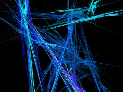 Frosty pattern in the form of laser rays abstract fractal. Fractal art graphics Illustrazione stock