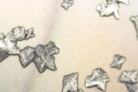 Frosty pattern on glass winter window Stock Photos