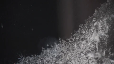 A frosty pattern grows on the glass Stock Footage 86563075