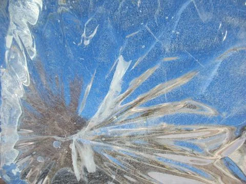 Frosty pattern of ice Stock Photos