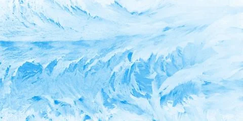 Frosty pattern on the window draws winter Foto stock