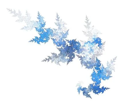 Frosty pattern for window, fractal 3d render Stock Illustration
